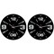 Clockswise Pack of 2 12 inch Black Decorative Unique Modern Round Glass Analog Wall Clock, Perfect for Office, Classroom, Living Room, Dining Room, Bed Room, Entryway and Kitchen Wall Decor.